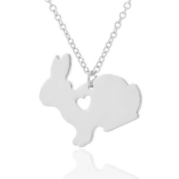 bunny boutique Jewelry - Stainless steel bunny charm & 18" necklace